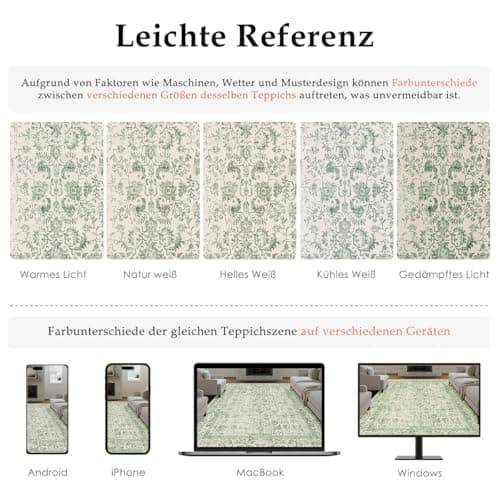 Detalle 2 de HUGEAR Alfombra Verde Antideslizante Lavable 150x210cm