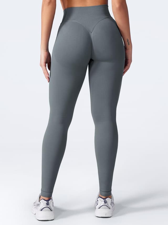 Detalle 2 de VOYJOY Women Seamless Impact Leggings with Scrunch & Tummy Control (Medium Waist)