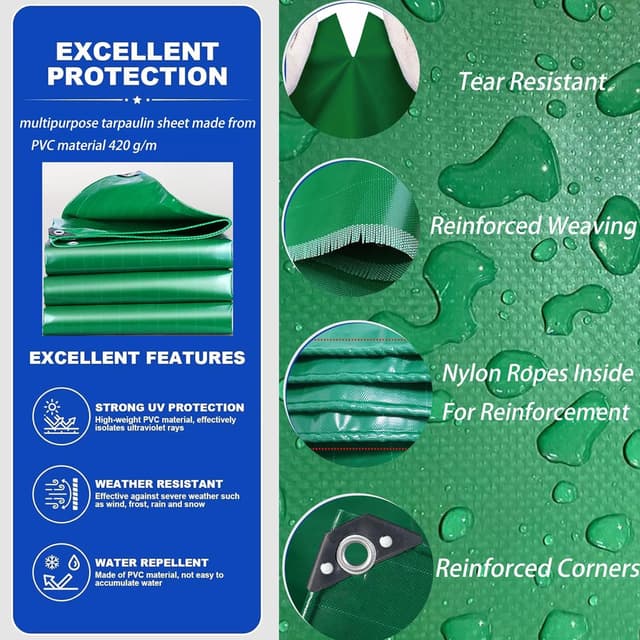 Detalle 2 de LDQBF Schutzplane 1,5 x 2,5 m PVC