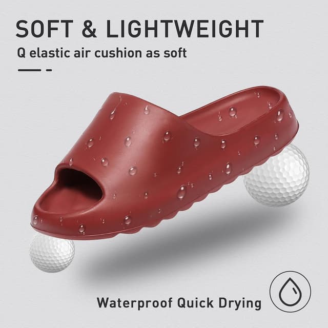 Thumbnail 4 de Cloud Slides Platform Slides, Quick-Dry Shower Shoes 👡