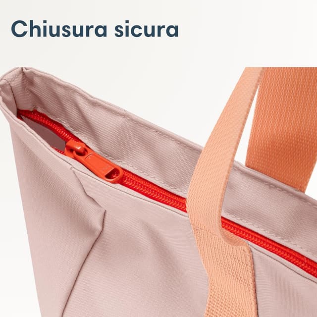 Detalle de LARKSON Borsa Mare Linn, borsone da spiaggia grande con cerniera e tasche