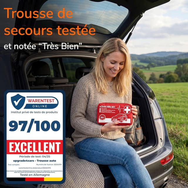 Detalle 2 de Upgrade4cars Trousse de Secours Auto 2026 DIN 13164