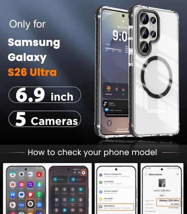 Thumbnail 1 de DeerLamn Strong Magnetic Case for Galaxy S26 Ultra