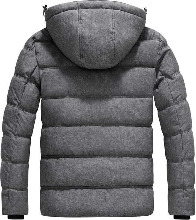 Detalle de Wantdo Giacca con cappuccio antivento invernale imbottita da lavoro e trekking