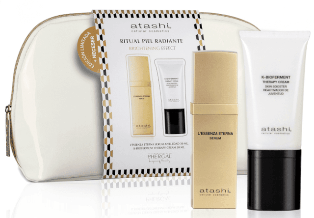 Detalle de Atashi L'Essenza Eterna: Sérum y Crema K-Bioferment