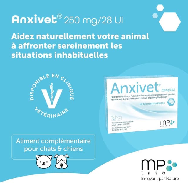 Detalle 2 de MP Labo Anxivet 250 mg pour chiens et chats