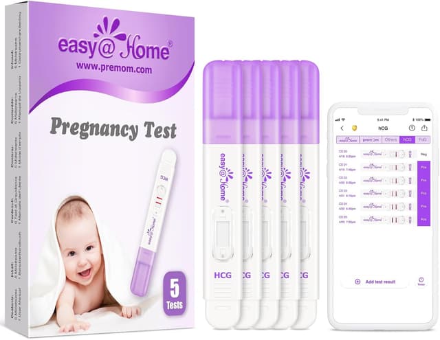 Imagen de Easy@Home 5x Pregnancy Test 10 mIU/mL en OfertitasTOP