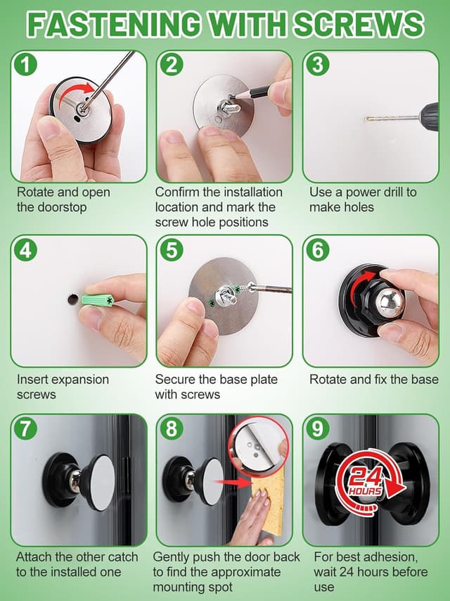 Detalle 2 de RV Magnetic Door Catch Kit (with Adhesive Tape & Screws) — Camper Trailer Door Holder, 1 Pack