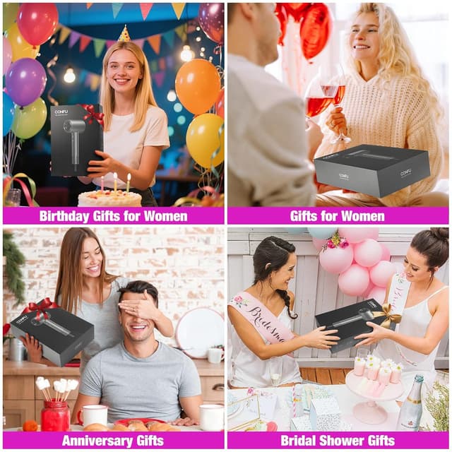 Thumbnail 6 de CONFU Hair Dryer with 110000 RPM Motor, Magnetic Diffuser & Concentrator, Ionic Fast Dry Blow Dryer