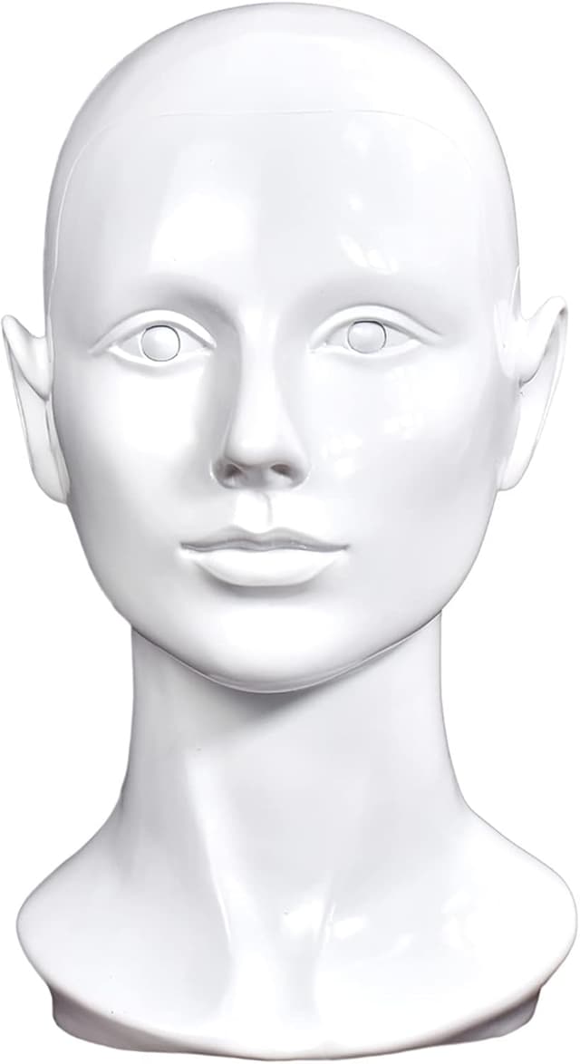 Detalle 2 de Tcwuzick male mannequin head display stand (blue) for wigs, hats, jewellery & more