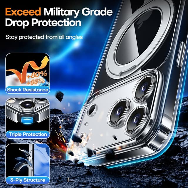 Thumbnail 5 de CANSHN iPhone 17 Pro Ständer Hülle mit 360°