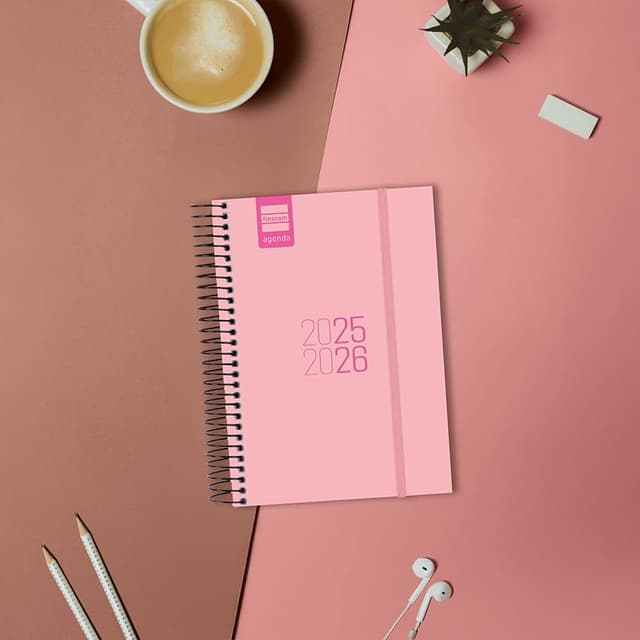 Thumbnail 1 de Finocam Agenda Espir Curso 2025–2026 1 día página 12 meses Rosa