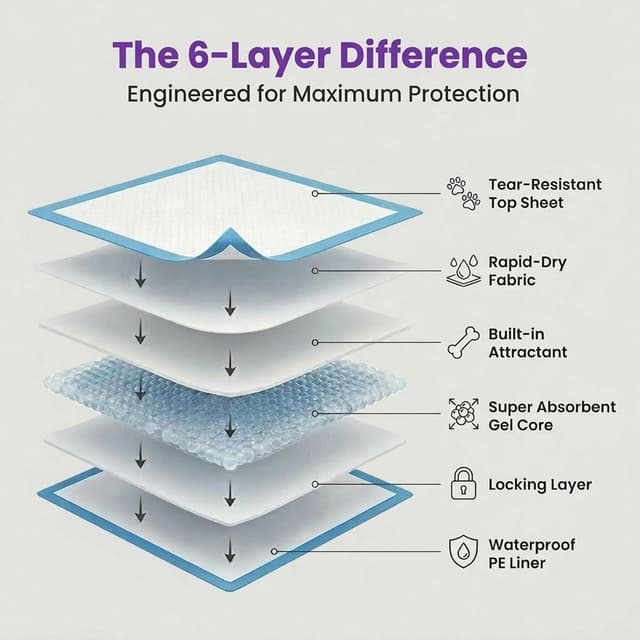 Detalle de BV Puppy Pads XL 28x34 40 Count