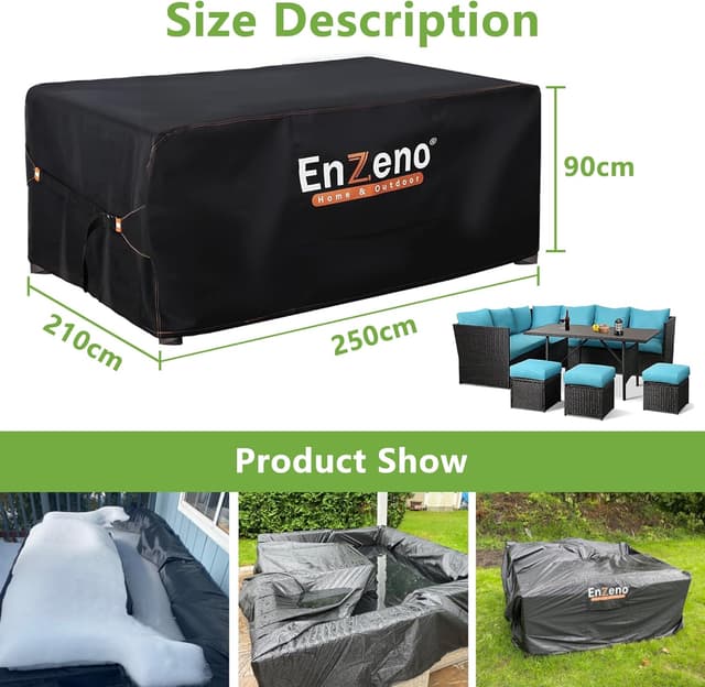 Thumbnail 5 de Enzeno Abdeckung Gartenmöbel Rechteckig 250x210x90 cm