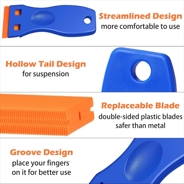 Thumbnail 2 de 2PCS Plastic Scraper Kit with 100 Blades