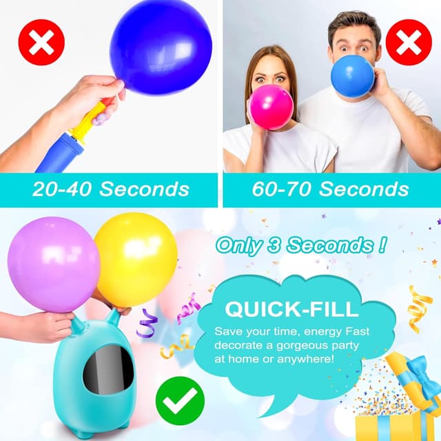 Detalle de FITMITE Pompa a Palloncino 600 W 🎈
