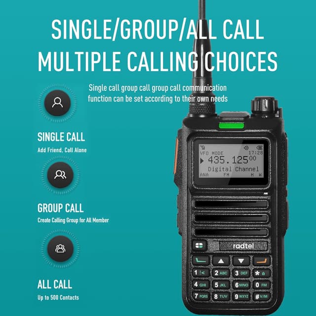 Detalle de Radtel RT-4D DMR radio, 1024 canali