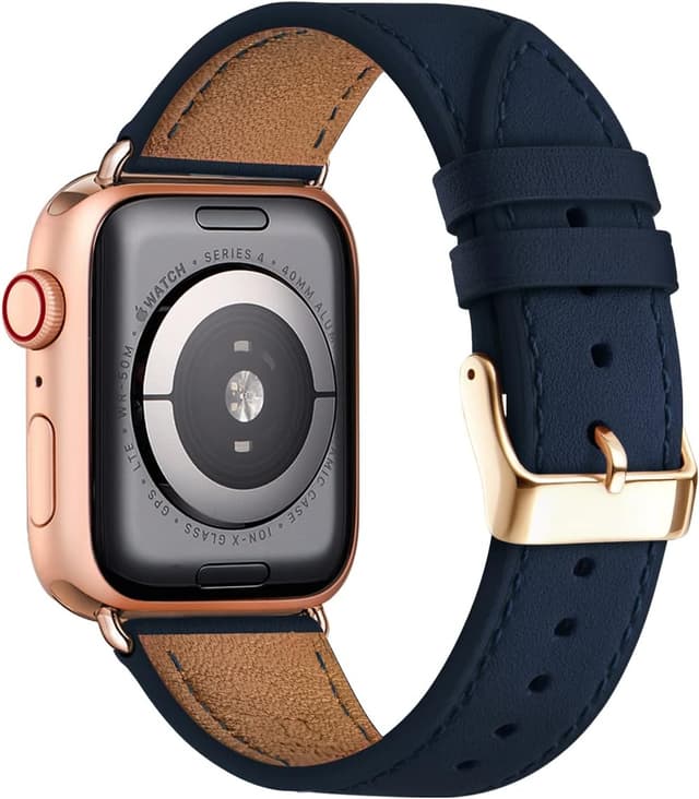 Thumbnail 6 de QAZNZ Leather Straps for Apple Watch (38/40mm, 41/42mm) — replacement leather band for Series 9–1 & SE