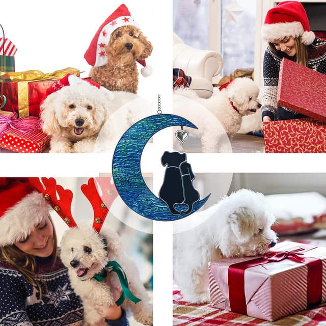 Thumbnail 6 de Double Dog Memorial Hund Sonnenfänger