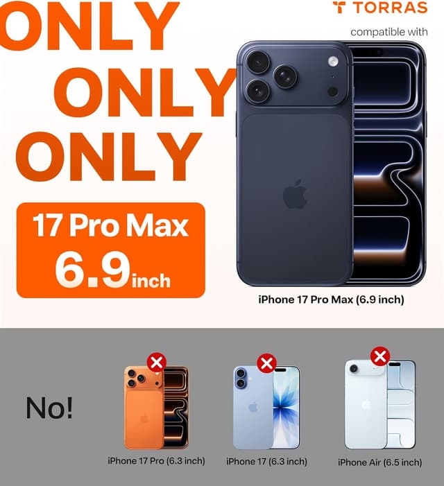 Detalle de TORRAS iPhone 17 Pro Max Clear Case 6.9"