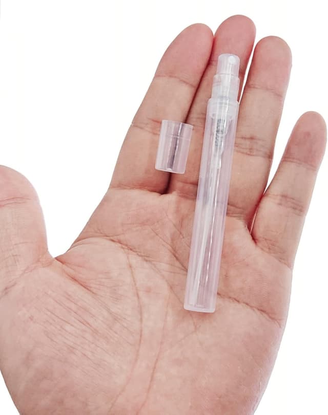 Detalle de ZHIYE 40 x 5ml Mini Spray Atomiser Bottles for Travel (Clear Fine Mist Refillable)