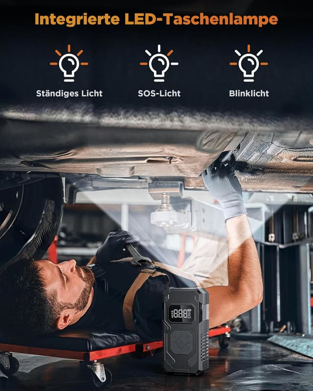 Thumbnail 5 de Tiiletzote Elektrische Luftpumpe 150 PSI Reifenpumpe ⛽