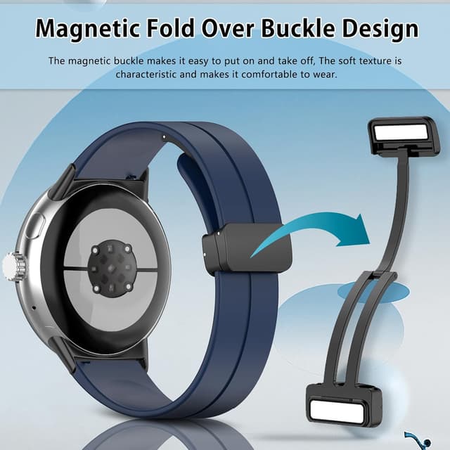 Detalle de MaEiol Pixel Watch silicone straps 45mm