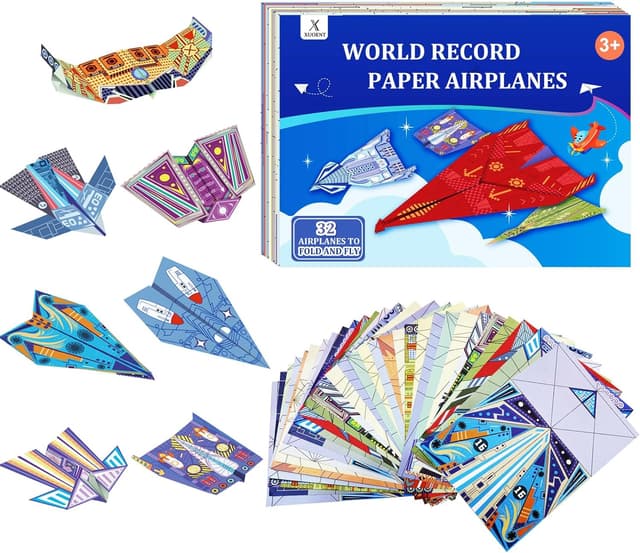 Detalle de Paper Airplane Kits 16 Designs, 32 Sheets 📝✈