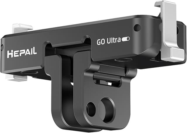 Detalle 2 de Honbobo Magnetic Mount for Insta360 GO Ultra quick-release aluminium adapter (two-claw + 1/4” connector)