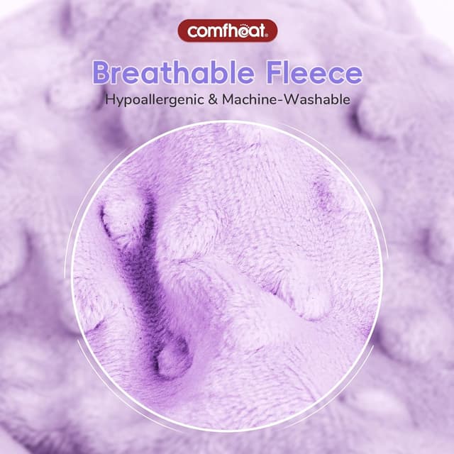 Detalle de Comfheat Colic Relief Heated Tummy Wrap Belt (Flaxseed Heat Pack) – Purple, for babies and toddlers 0–3 years