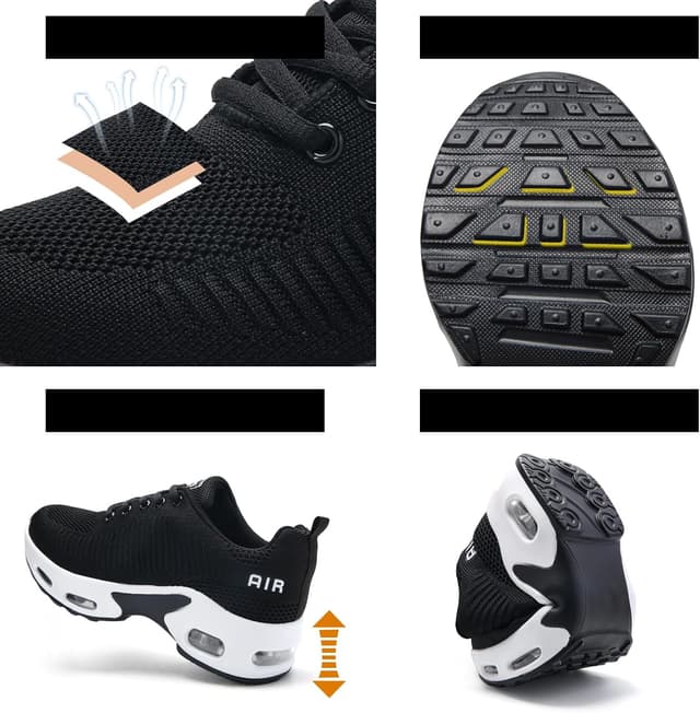 Detalle de Womens Trainers Arch Support Comfort Mesh Running Shoes with Memory Foam Insole