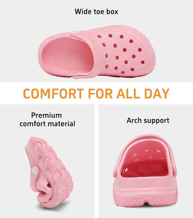 Detalle de Cubufly Kids Clog Garden Shoes, Slip-On Slides & Beach Water Shoes