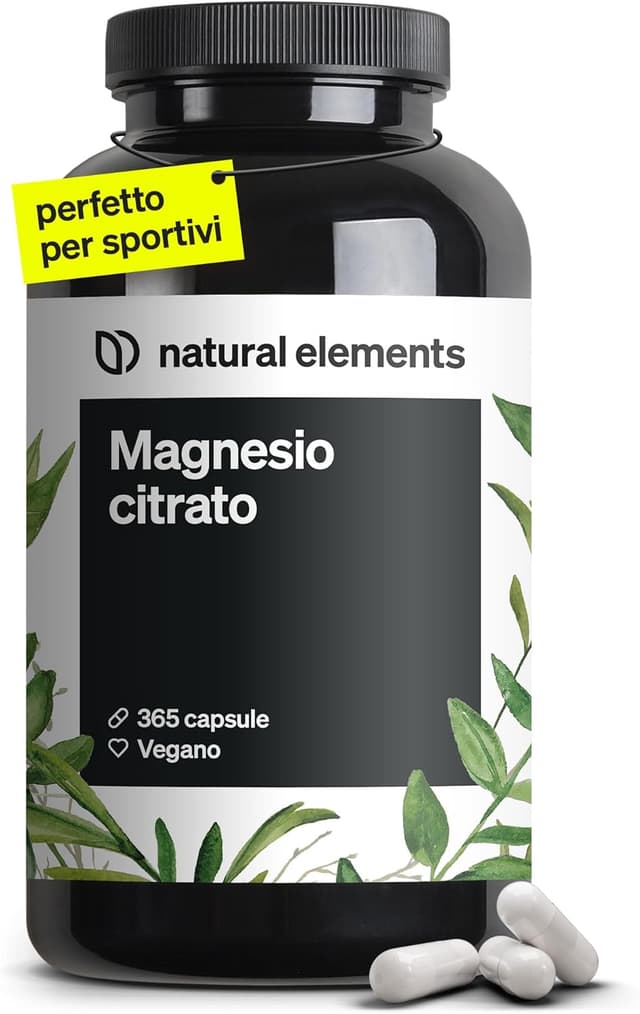 Thumbnail 6 de Magnesio Citrato Premium in capsule Natural Elements – 2320 mg, con 360 mg di magnesio elementare per dose giornaliera