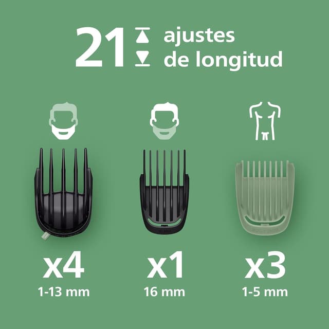 Detalle 1 de Philips MG7931/15 Recortadora 16 en 1 Serie 7000