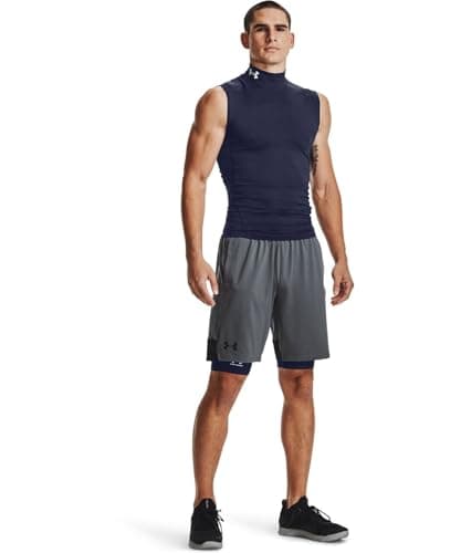 Detalle 2 de Under Armour UA HG Armour Long Shorts pantalón corto azul medianoche/blanco