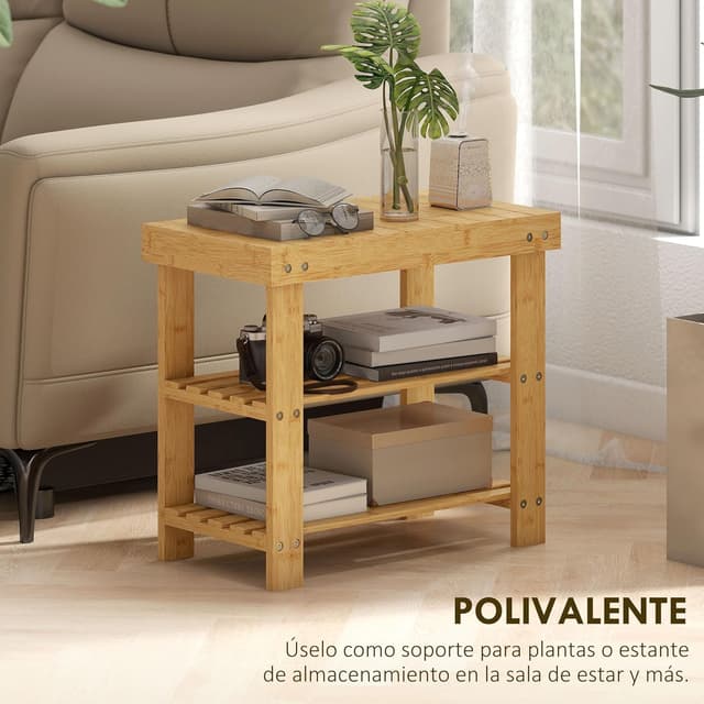 Thumbnail 5 de HOMCOM Banco Zapatero de Bambú