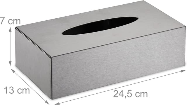 Detalle 2 de Relaxdays Boîte à mouchoirs acier rechargeable 🧻