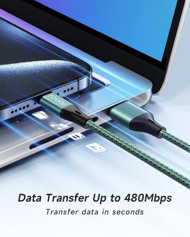 Detalle 2 de RAVIAD USB C cable 3 pack, 2m