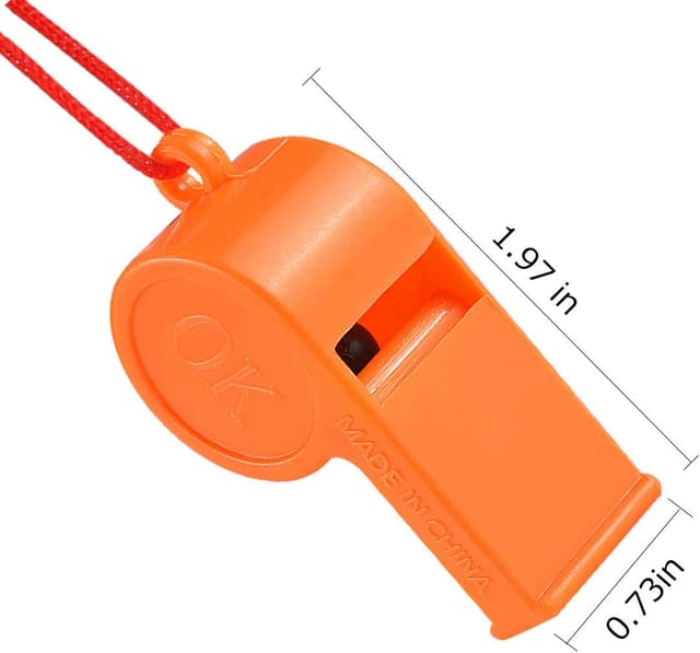 Detalle de WSYUB 72-Pack Plastic Whistles with Lanyard (5 Colors) for Sports, Parties, and Emergency Use