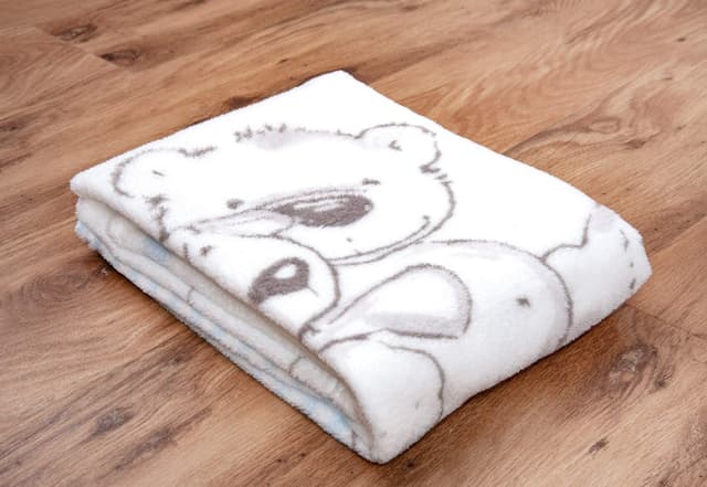 Detalle de Herding Baby Best Lieblingsmensch Microfaser-Flauschdecke (75 x 100 cm) – Blau