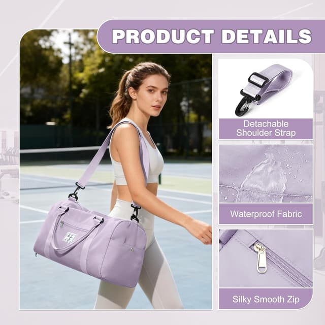 Thumbnail 5 de WEPLAN Sports Gym Bag 46cm waterproof