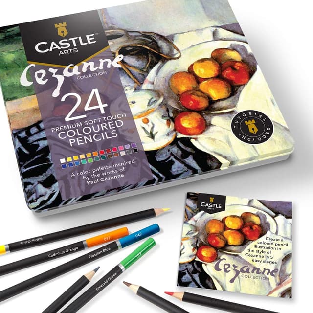 Detalle 2 de Castle Art Supplies Castle Arts: set di 24 matite colorate per disegno in stile botanico