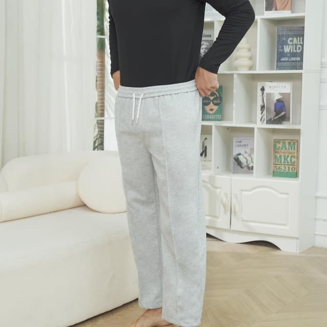 Detalle 2 de HIPOWER men’s thermal underwear long johns with fleece lining (base layer pants) – winter black