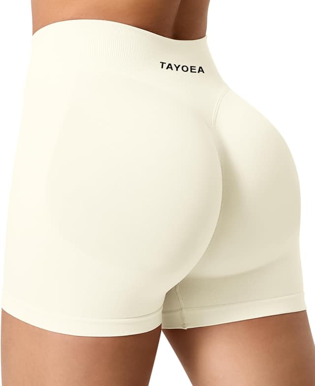 Detalle 2 de TAYOEA Sport Shorts Damen Scrunch – kurze nahtlose Gym-Shorts mit Push-up & Butt-Lifting