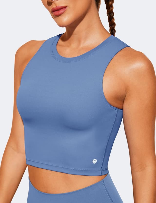Detalle de BAYDI Nudi Sport BH Damen ohne Bügel – Nudi Crop-Top für Yoga, Fitness & Alltag