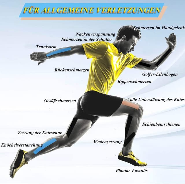 Detalle 1 de HONYAO Kinesiologie Tape 5 m x 5 cm