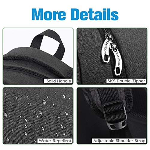 Detalle de YAMTION Mochila escolar y para portátil de 30 L con compartimento acolchado y puerto USB (48 x 33 x 20 cm)