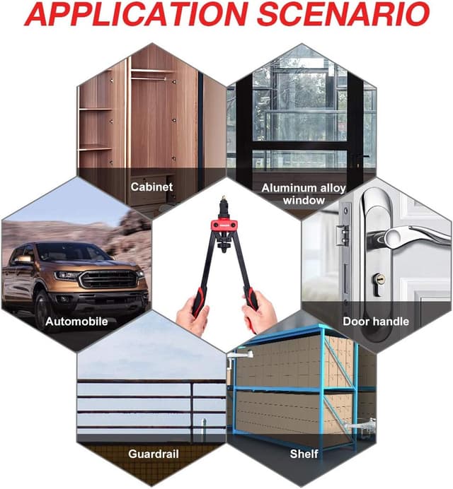 Thumbnail 6 de AOBEN 14" Rivet Nut Tool 90pcs Kit