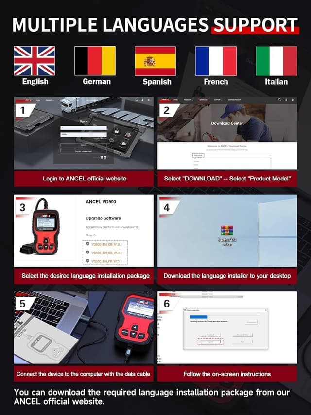 Thumbnail 5 de ANCEL VD500Pro: escáner diagnóstico VW Audi Skoda Seat