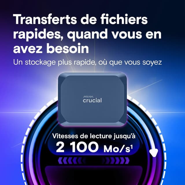 Detalle de Crucial X10 2To SSD Externe Portable